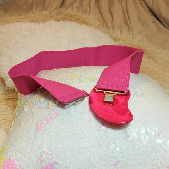 ✨✨   Magenta 80\'s Disco Kidney Bean Elastic Belt  24\